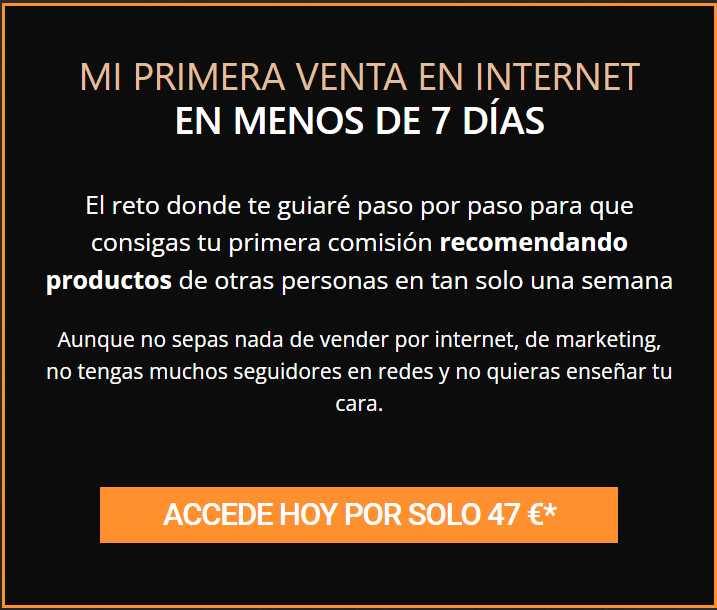 precio mi primera venta en 7 dias