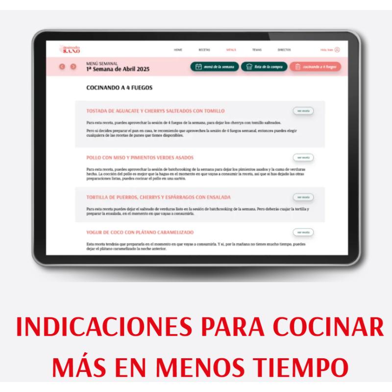 MEtodo sano en poco tiempo
